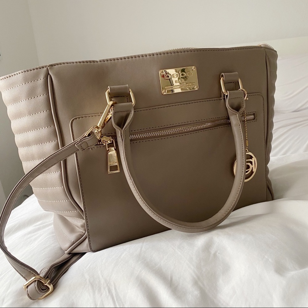 Bebe Taupe Tote Bag